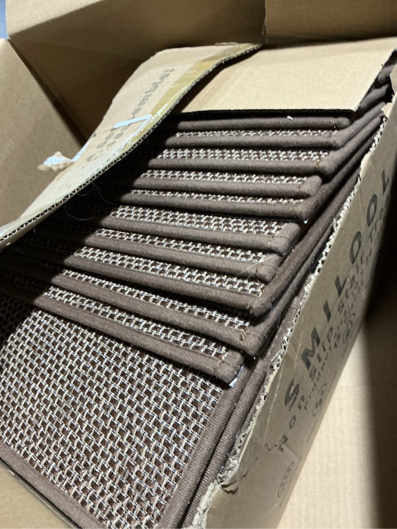 Condition photo showing As Is for Stair Treads Non Slip for Wooden Steps Indoor 10" x 36" 15 Pack Extra Wide Stair Tread Carpet Stairs Runner, Step Pads with Reusable Adhesive for Dogs Kids Elders, Machine Washable, Brown 10 x 36 inch Brown 15