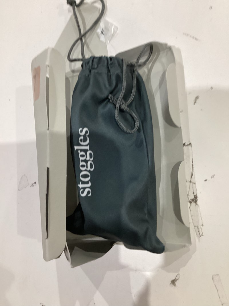 Condition photo showing As Is for stoggles square z87.1 certified polycarbonate safety glasses, scratch & shatter-proof, blue-light & uv blocking lens, top & side shields, anti-fog dip coated, durable, protective & stylish eyewear medium cold brew