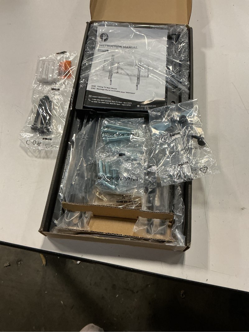 Condition photo showing Good Condition for pipishell tilt tv wall mount bracket low profile for most 37-85 inch led lcd oled plasma flat curved tvs, large tilting mount fits 16"-24" wood studs max vesa 600x400mm holds up to 132lbs 37"-85" tilt tv wall mount