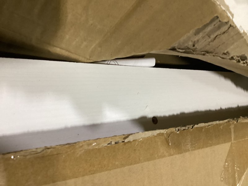 Condition photo showing As Is for amada homefurnishing 35.4" l floating shelves, wall shelves set of 3 for bathroom/living room/bedroo
