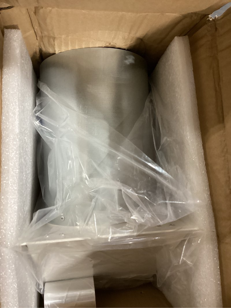 Condition photo showing Good Condition for 6 inch hooded wall vent with screen and damper,6 inch exhaust vent cover cap for outdoor kitchen range hood dryer ventilation,outside wall mount extractor for house air exhaust,galvanized steel,white 6 inch white