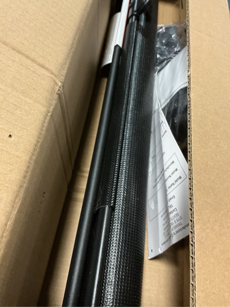 Condition photo showing As Is for Reinforced Bottom 100 Inch Retractable Baby Gates Extra Wide Baby Gate for Large Openings, 8 ft Super Long Child Gates for Large Openings, Mesh Retractable Dog Gate for Doorways Extra Wide, Black Black 33" Tall x 100" Wide? With Reinforced Bar ?