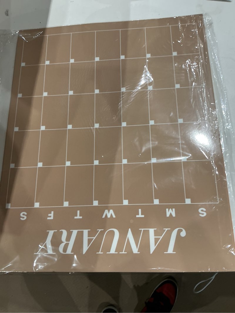 Condition photo showing Good Condition for 12 pcs brown undated calendars 16‘' x 20‘' large classroom erasable wall calendar 12 month dry ease reusable planning yearly blank planner reserved grid for office home educational study back to class