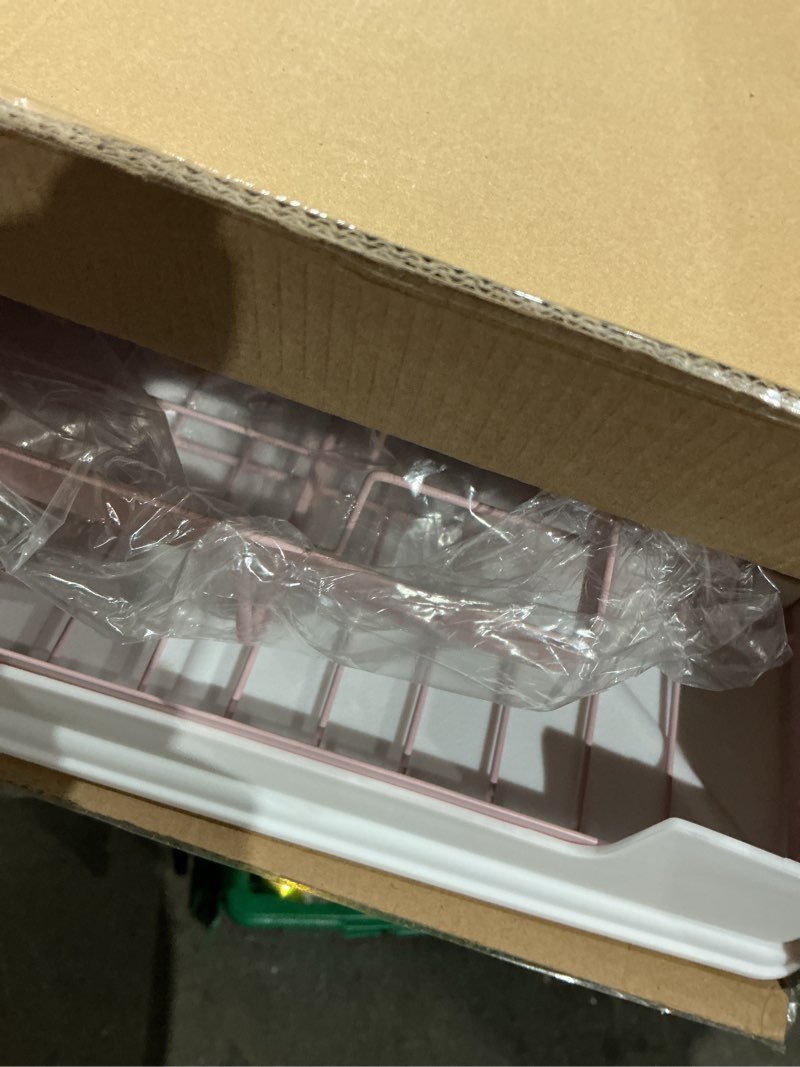 Condition photo showing Good Condition for B-Land Dish Drying Rack, 2 Tier Dish Racks for Kitchen Counter, Large Dish Drying Rack with Drainboard & Utensil Holders, Rust-Proof Dish Drainers,Kitchen Organization Pink