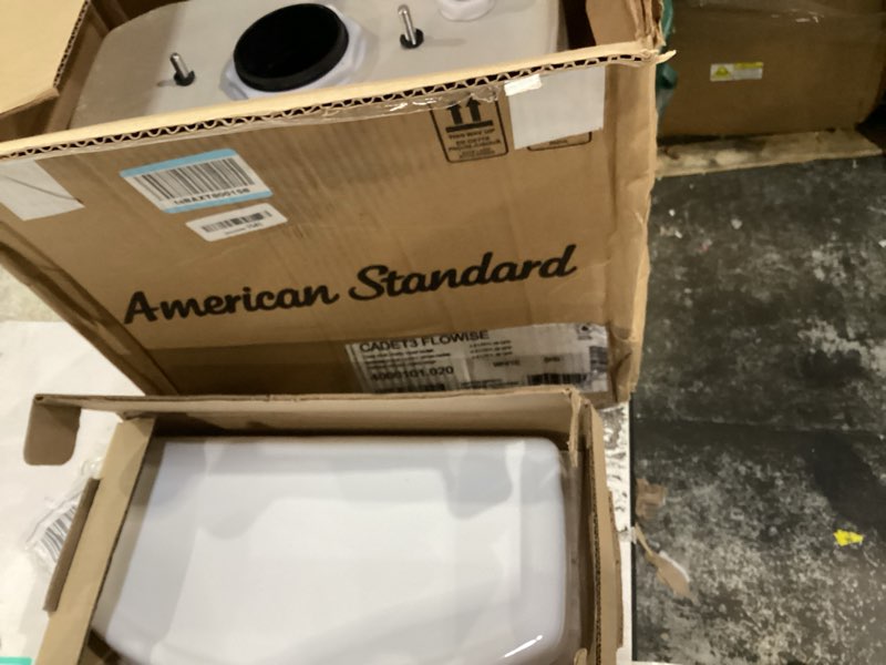 Condition photo showing Good Condition for cadet 3 1.28 gpf single flush toilet tank only for concealed trap-way bowl in white