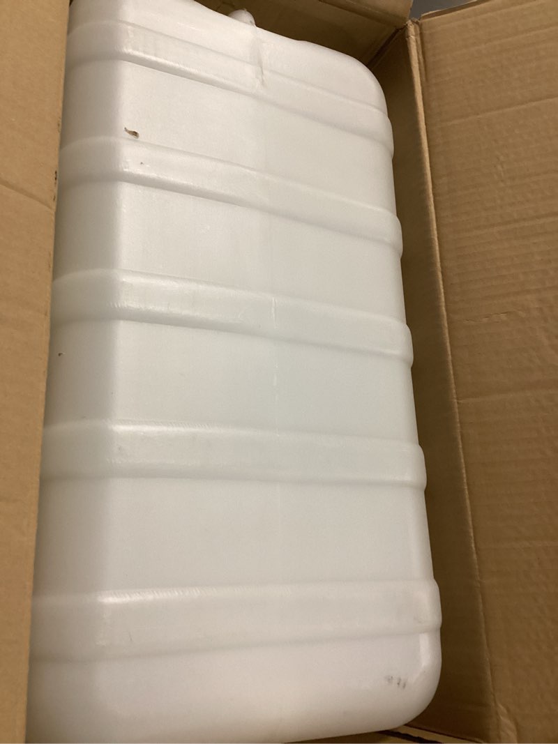 Condition photo showing As Is for 13gallon/50l water storage tank, portable water tank for outdoor camping, farms and gardens, rectangular translucent white