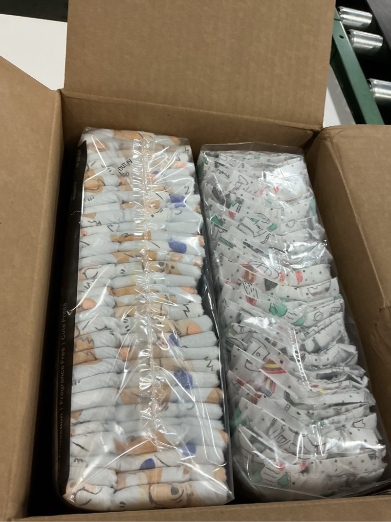 Condition photo showing New/Like New for the honest company comfort dry diapers, hypoallergenic, fragrance-free, sensitive skin, space travel + it's a pawty, club box size 3 (16–28 lbs), 62 count size 3 (62 count) space travel + it's a pawty