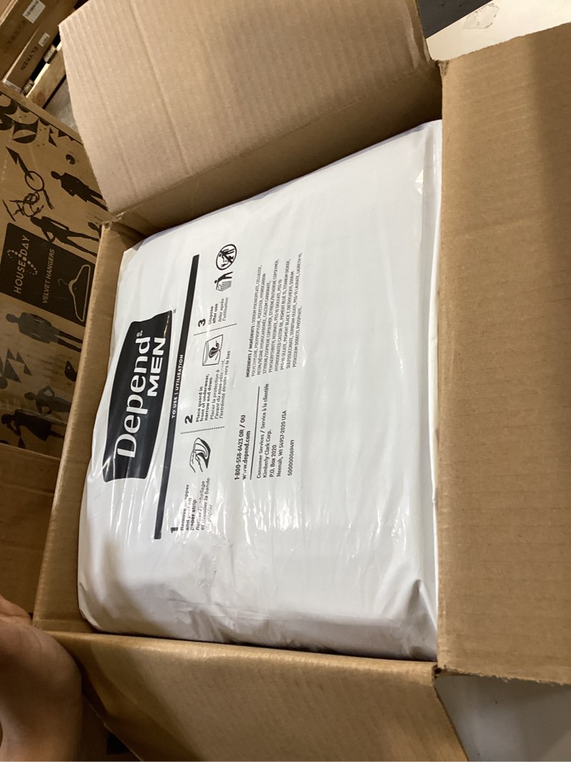 Condition photo showing Good Condition for depend guards incontinence pads for men, maximum absorbency, 104 count, packaging may vary