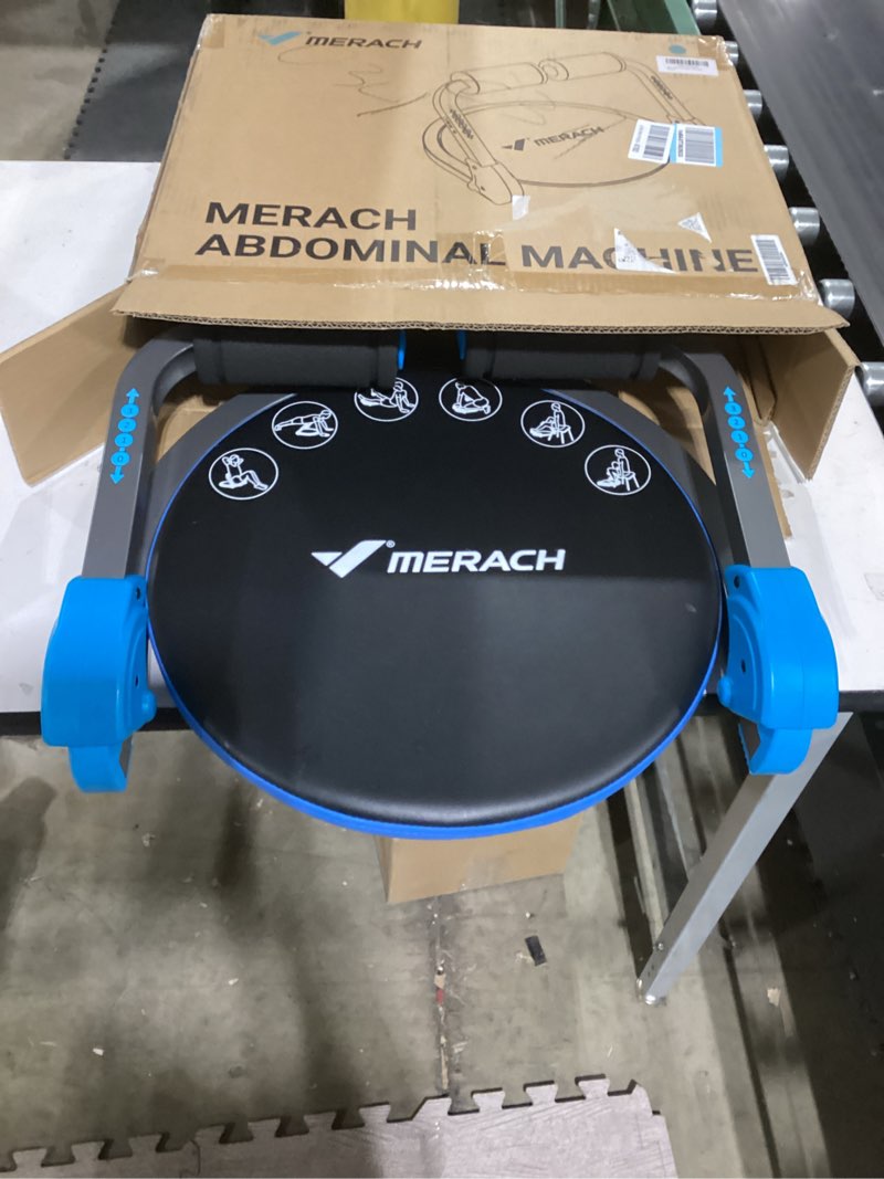 Condition photo showing Good Condition for MERACH Ab Machine, Sit Up Exercise Equipment with 3 Adjustable Resistance Levels, Automatic Rebound Ab Crunch Machine for Core Workout, Ab Workout Equipment for Stomach Round(Blue)