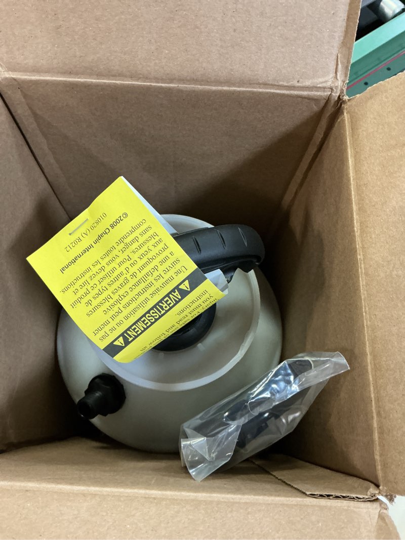 Condition photo showing Good Condition for chapin 20005 pump sprayer, 2?gallon, lawn & garden, translucent poly tank, funnel?top, surespray anti?clog filter, adjustable cone nozzle & 34" hose for fertilizer, weed & pest application 2-gallon sprayer