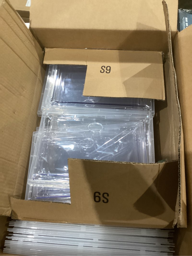 Condition photo showing Good Condition for 7 code Large Clear Shoe Boxes Organizer?Thicker Material? Stronger Shoe Box with Magnetic Door, Stackable Shoe Storage Box for Closet, Foldable Space-Saving Storage Bins Shoe Cabinet, White 9 Pack White 9 pcs