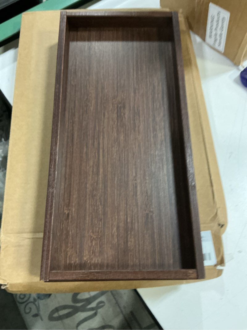 Condition photo showing Good Condition for Couch Arm Tray, Anti-Falling Bamboo Sofa Armrest Tray Table, Foldable & Portable Armrest Cup Holder Side Table for Drinks, Coffee, Phone, Snacks, Remote Large (without Phone Holder) Brown