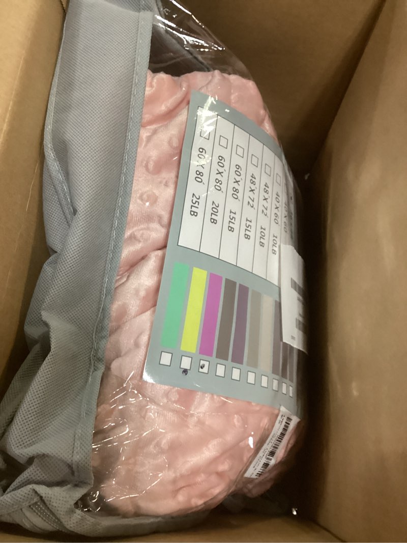 Condition photo showing Good Condition for ALANSMA Reversible Weighted Blanket for All Season, Luxury Velvet, Warm and Cool, Adult Kids 5Lb Weighted Blanket, Enjoy Sleeping Anywhere(Pink,36"x48" 5lbs) Pink 36''x48'' 5lbs