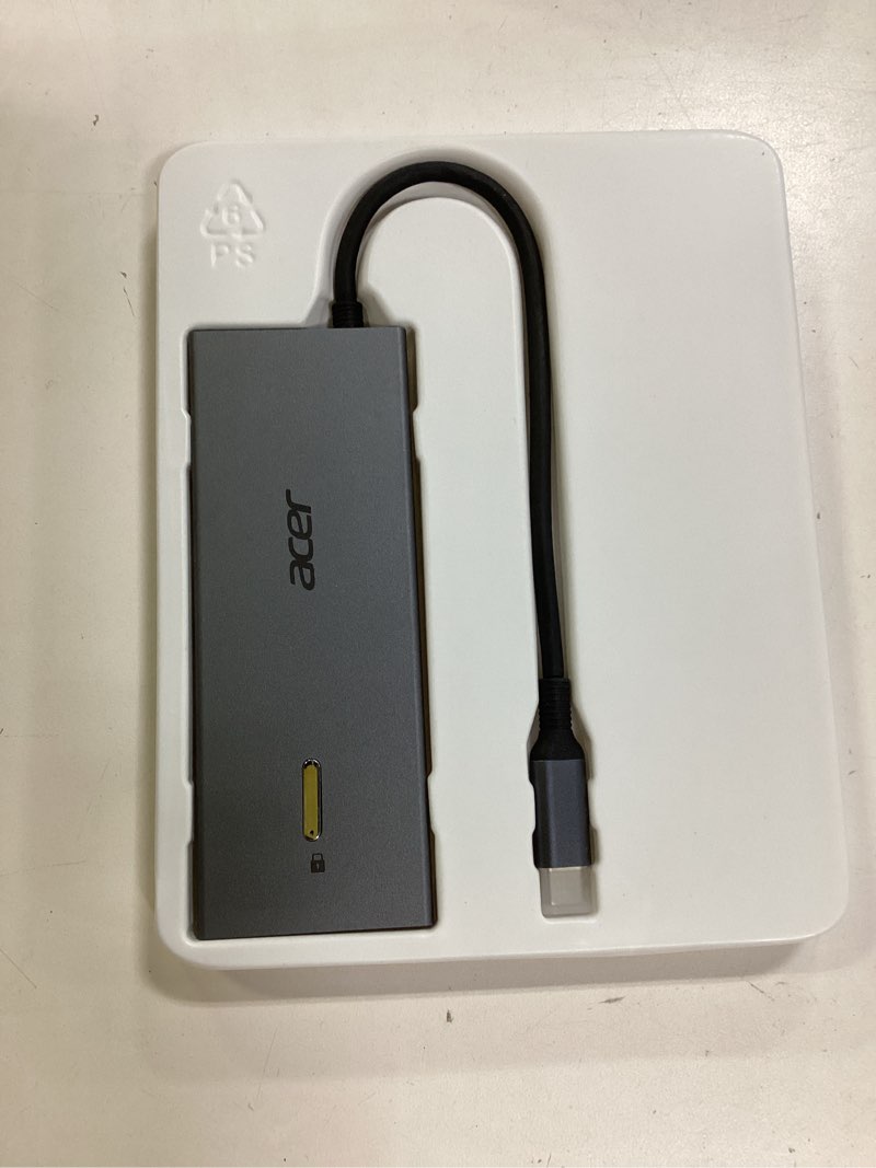 Condition photo showing Good Condition for Acer USB C Docking Station Dual Monitor with 2 HDMI, 9-in-1 Laptop Docking Station with 4K@60Hz HDMI, USB A&C 3.0, SD/Micro SD, 100W PD, USB C Dock Compatible with Acer/Dell XPS/HP/Mac/Surface etc 15cm