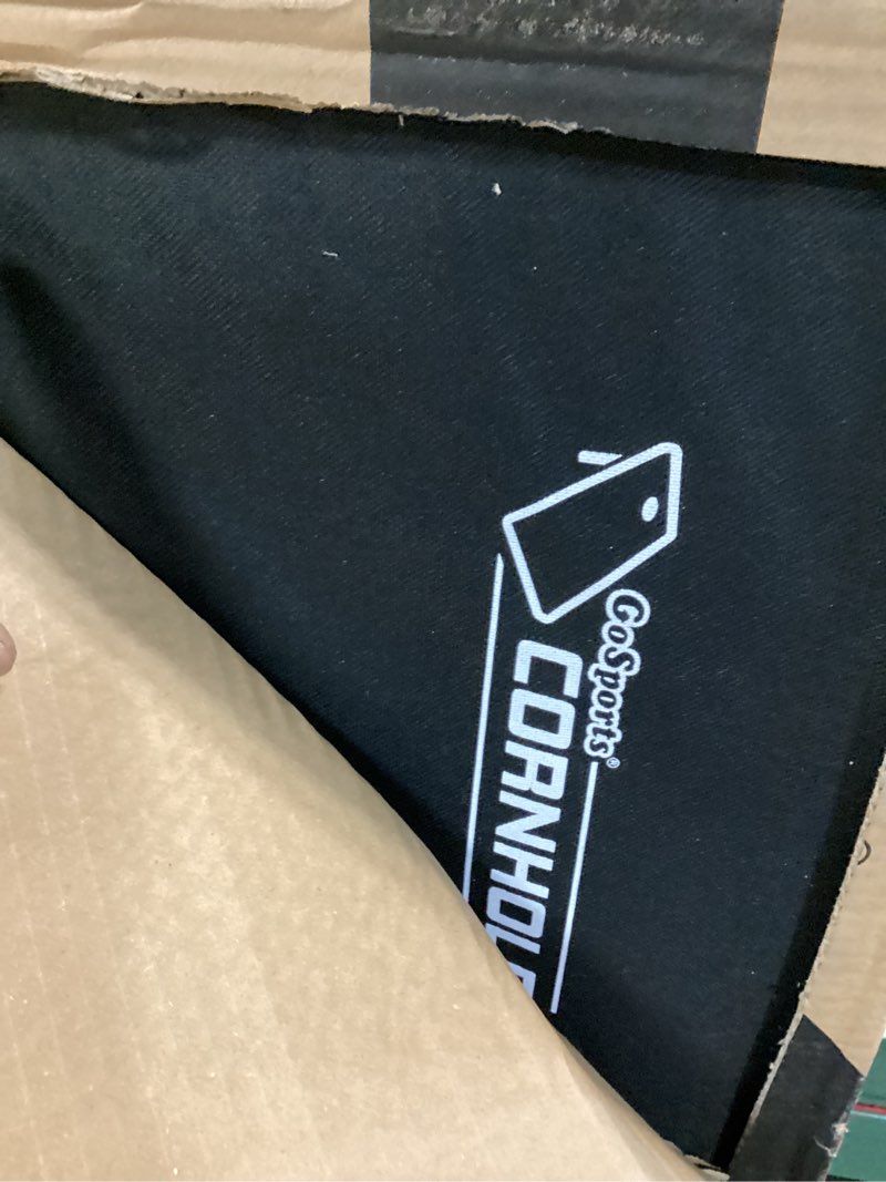 Condition photo showing Good Condition for GoSports Portable Cornhole Sets, 8 Styles – Choose 4 x 2 ft or 3 x 2 ft - Boards Include 8 Bean Bags, Travel Case, and Game Rules 4 x 2 ft Barnwood