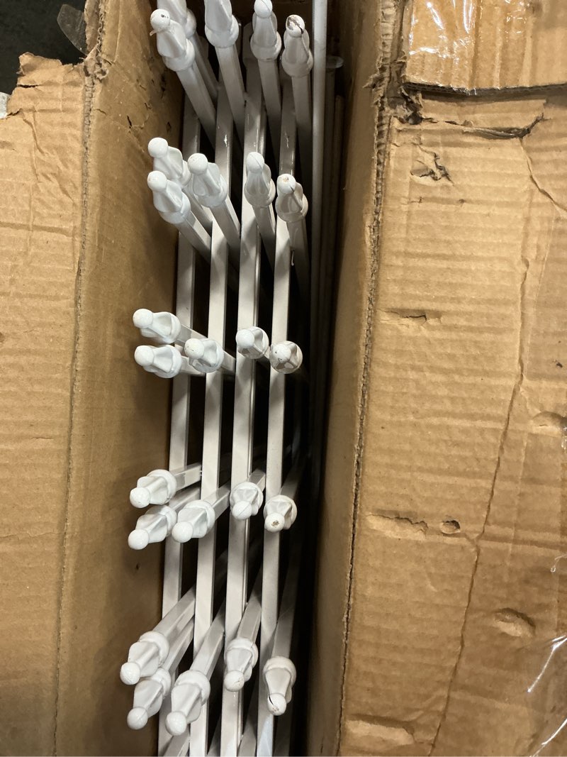 Condition photo showing Good Condition for metal garden fence 24" w x 24" h (5 panels, total 10 ft), decorative border folding fence, landscape fencing for flower bed, yard, animal barrier 24? h x 10 ft (5 panels) white