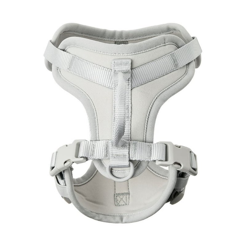 vibrant life neoprene comfort control monochrome harness, gray, extra small