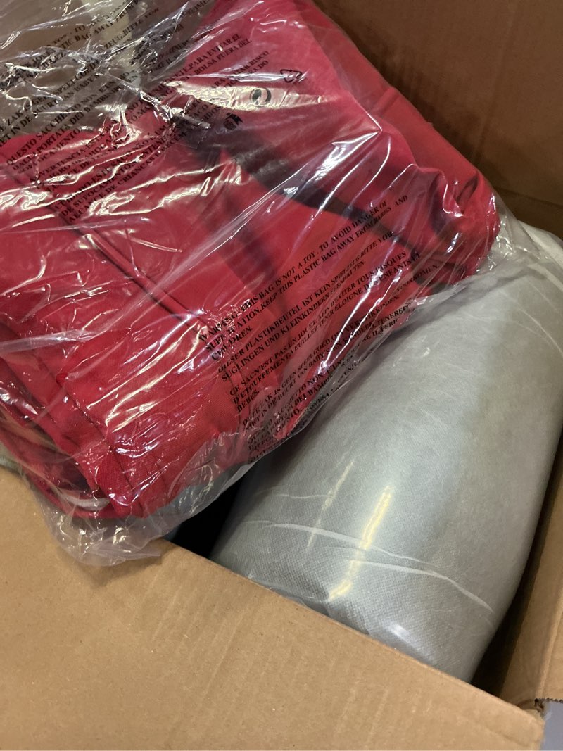 Condition photo showing New/Like New for outdoor chair cushion 24 x 24 x 5 inches patio furniture outdoor waterproof seat cushion, patio chair cushion with handles and ties, square dining chair cushion set of 2, red 24×24×5 in red 2