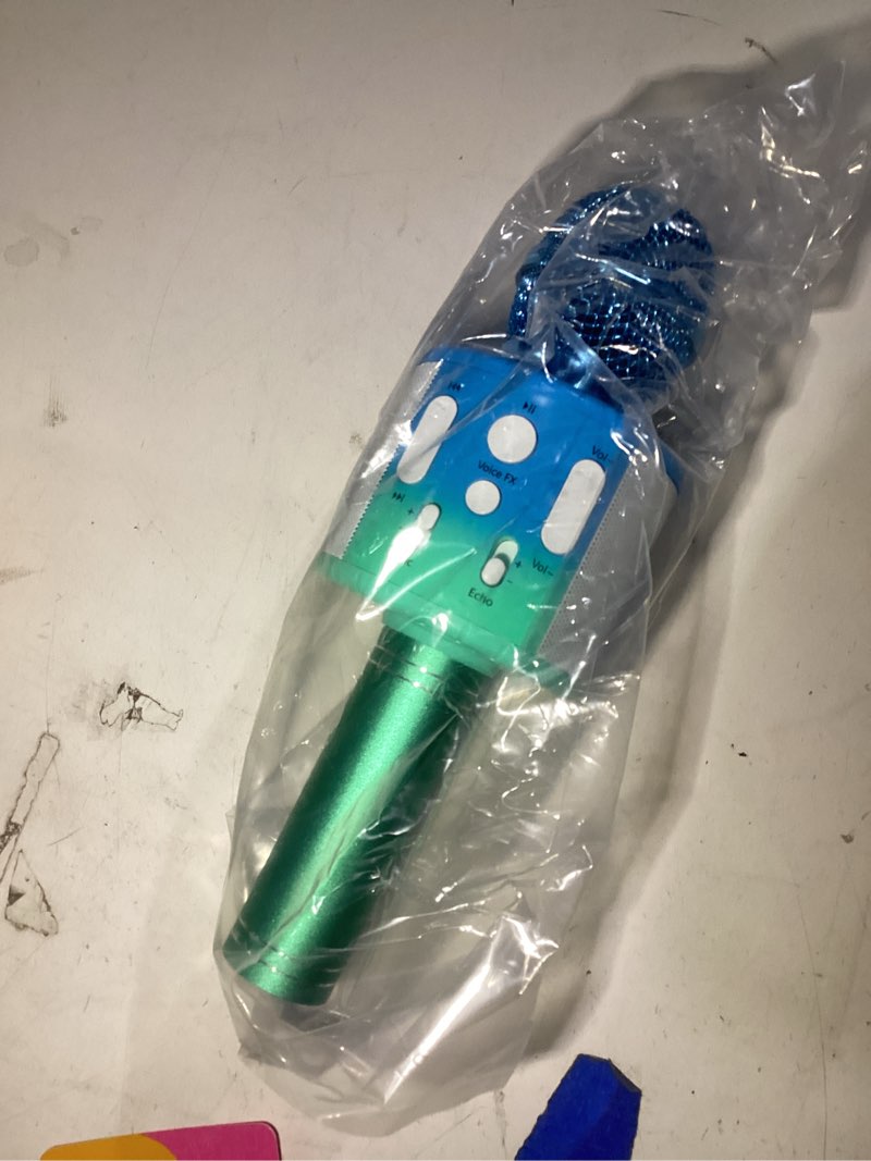 Condition photo showing Good Condition for Move2Play, Kids Karaoke Microphone | Includes Pre-Loaded Songs & Bluetooth | Kids Birthday & Easter Gift | Toy for All Ages 2, 3, 4, 5, 6+ Year Old Girls, Boys & Toddlers Green/Blue