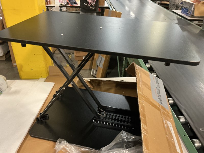 Condition photo showing Good Condition for KouRy 25 Inch Heavy-Duty Scissors Lift Keyboard and Mouse Riser, Designed for Ergonomic Sit Stand Workstations for Laptop (Colour: Black)