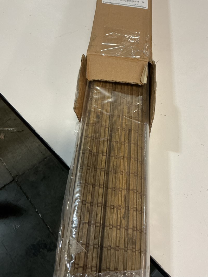 Condition photo showing New/Like New for Cordless Bamboo Roman Shades for Windows, Blinds Size (31.5" W ×64" H) Colour (Highfield Teak) Highfield Teak 31.5" W × 64" H