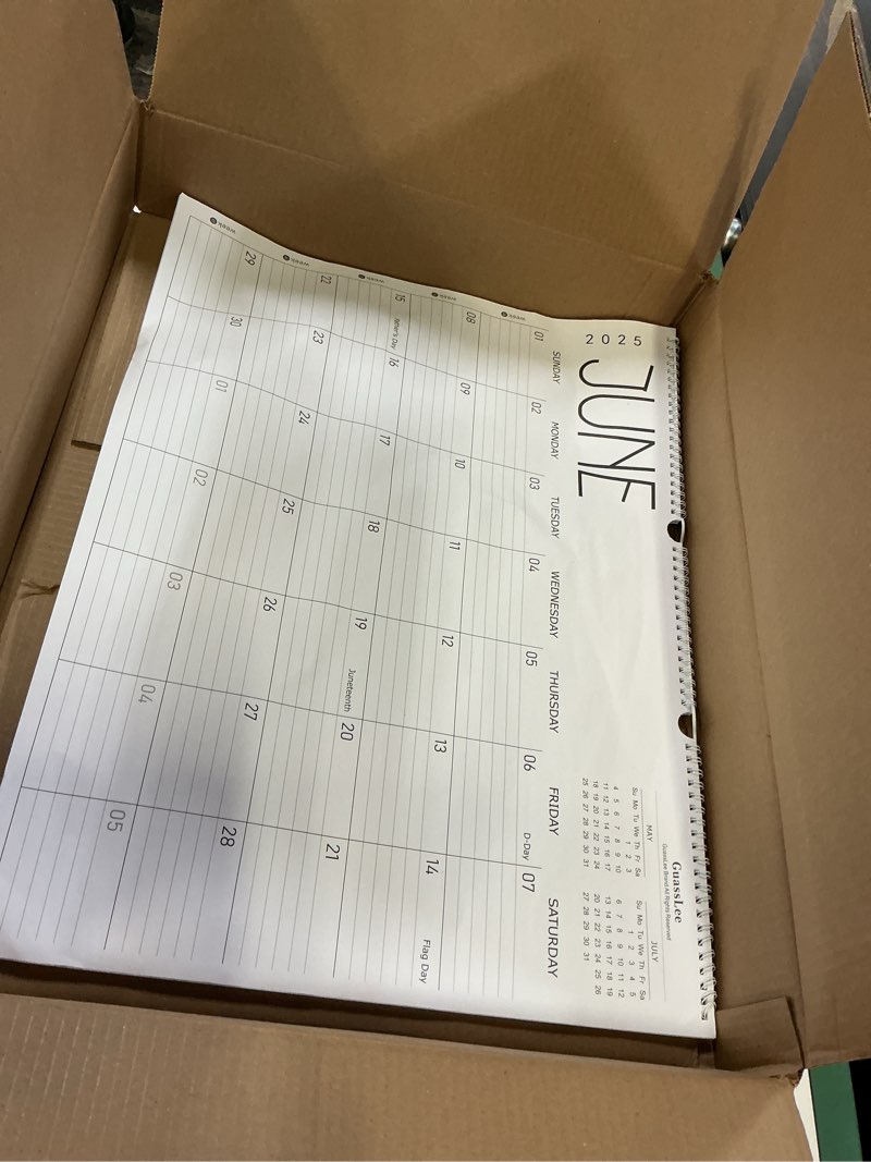 Condition photo showing Good Condition for Guasslee Large Wall Calendar 2026, 12 Monthly Calendar from 2026 January-December 2026 Jumbo 22"x17" Hanging Desk/Wall Planner with Spiral Bound for School Home Office Organizing Jan 12month 22"x17"