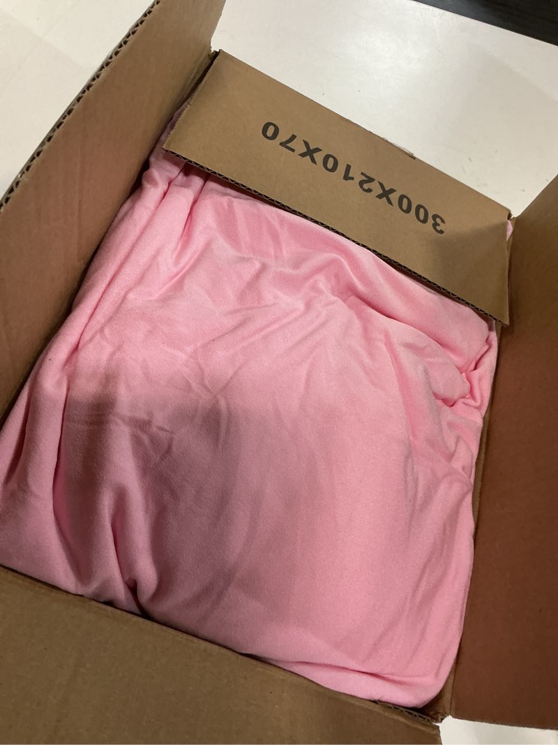 Condition photo showing Good Condition for table cover and table skirt one-piece for folding tables, 6ft spandex fitted tablecloth with ruffles skirt for weddings, banquets, baby showers, parties, vendors (pink) pink 72" x 30" (1-pack)