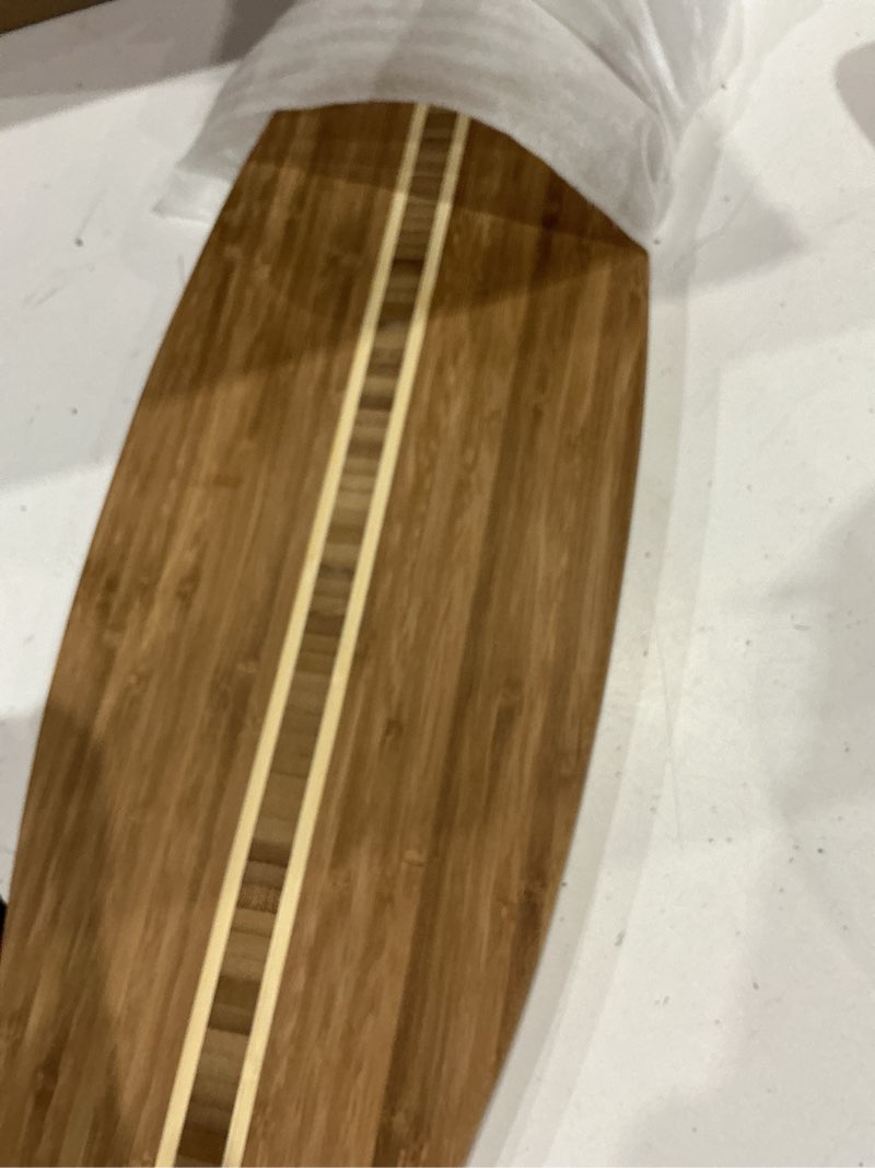 Condition photo showing Good Condition for totally bamboo surfboard shaped bamboo serving and cutting board  23  x 7-1/2