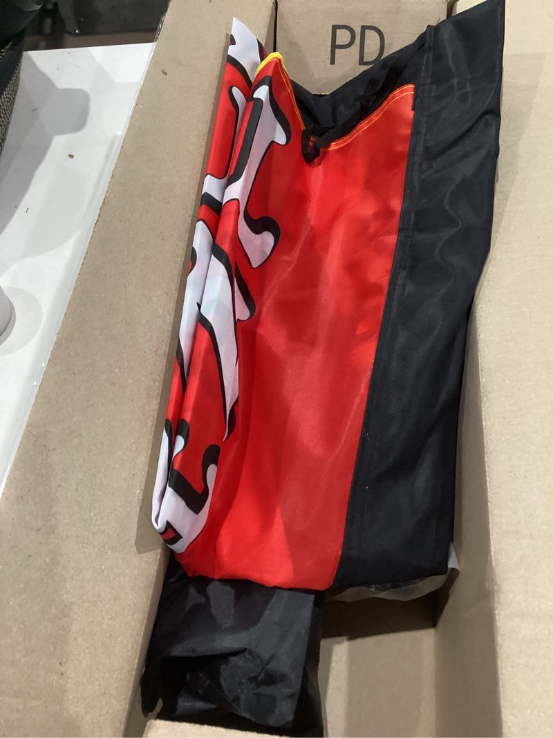 Condition photo showing Good Condition for 2 pcs 8.2ft restaurant breakfast lunch dinner feather banner flag with pole windless feather swooper flag banner sign kit for restaurant outdoor business advertising