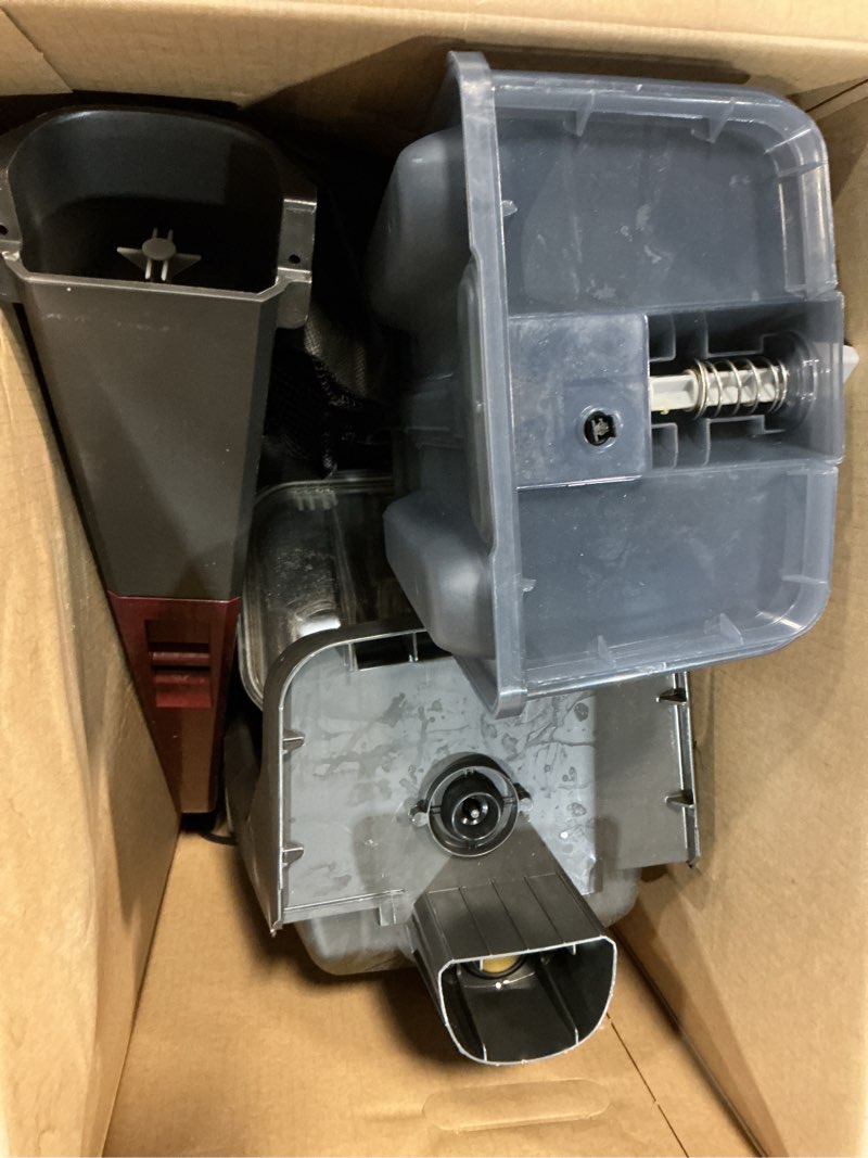 Condition photo showing As Is for hoover powerscrub deluxe carpet cleaner machine, deep cleaning carpet shampooer machine, spinscrub brushes, heatforce drying, pet & upholstery tools, pair with hoover carpet cleaner solution