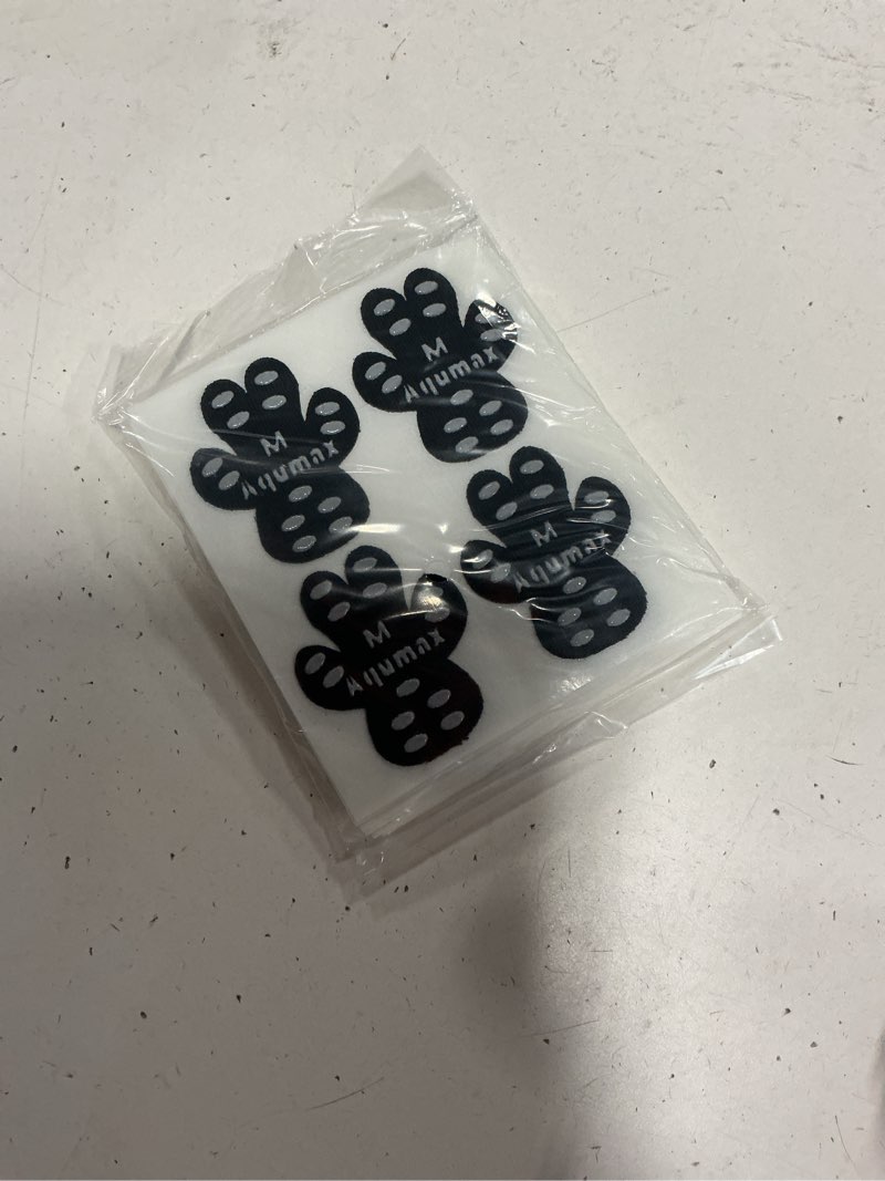 Condition photo showing Good Condition for dog anti slip paw grips traction pads,dog feet stickers with stronger self-adhesive paw pad provide traction for senior, injured dogs,12 sets (48 pcs) m black black m-1.7*1.5 inch(l*w)