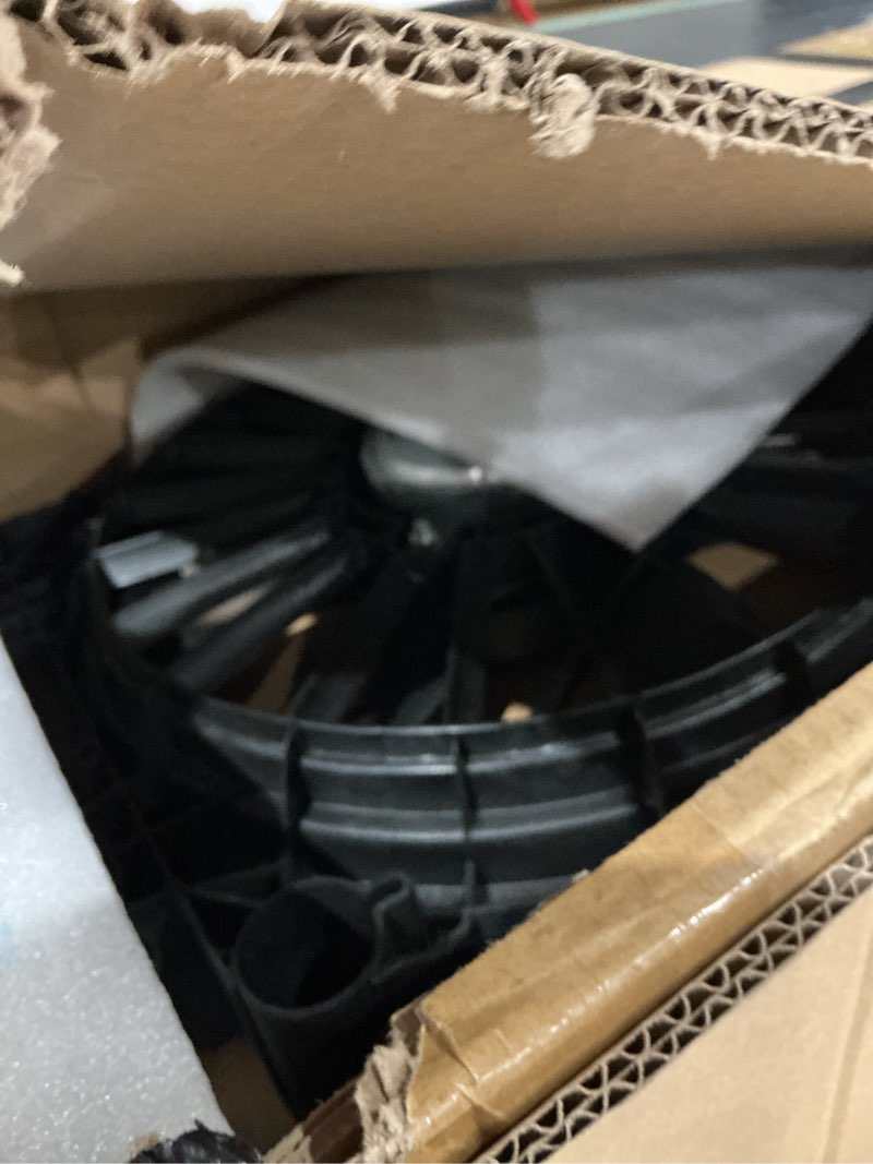 Condition photo showing As Is for radiator cooling fan compatible with impala carlo 2006-2011 | with v6 3.5l 3.6l 3.9l engine, dual radiator fans with shroud, reliable cooling