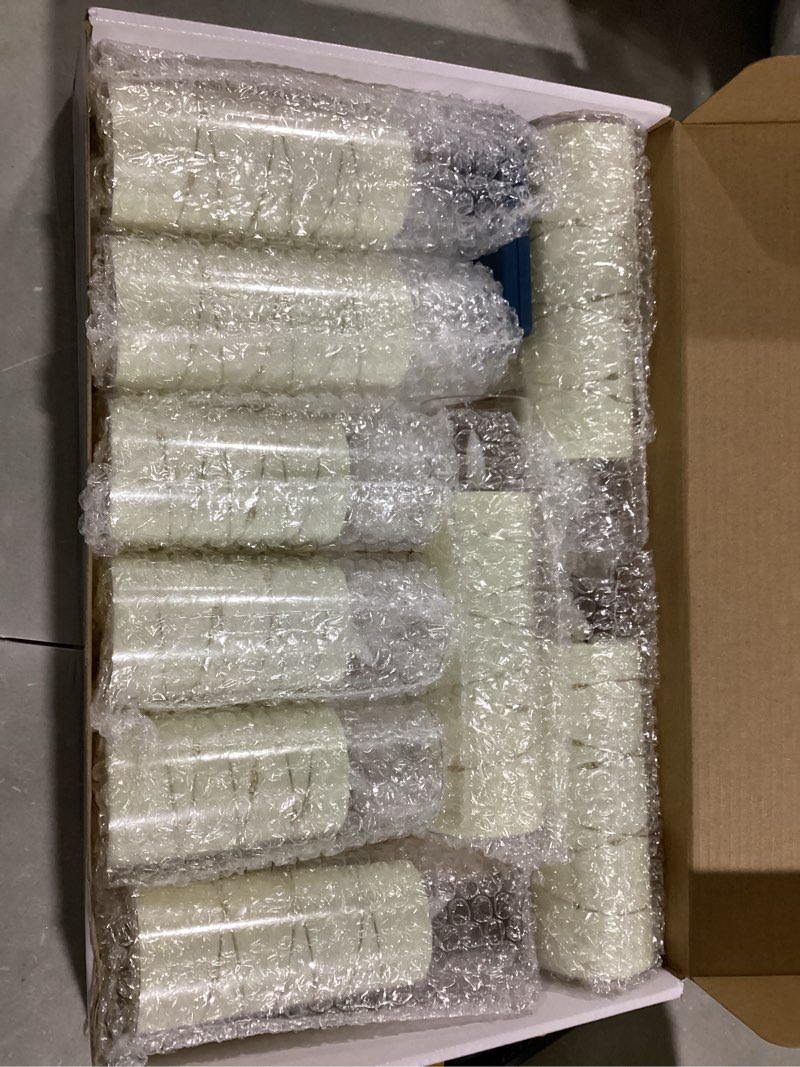 Condition photo showing Good Condition for Raycare Flameless Candle with Remote Timer – 9 Flickering Acrylic Battery Operated LED Pillar Candles with Embedded Star String for Christmas, Home Decor, and as a Gift (Ivory) 9pcs-Ivory