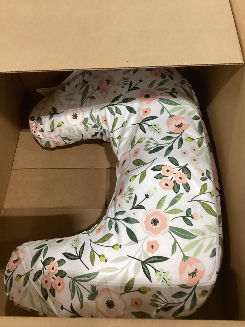 Condition photo showing Good Condition for Boppy Nursing Pillow - Firm, Ergonomic U-Shaped Bottle and Breastfeeding Pillow with High Lift for Comfort and Support, Spacious Surface - Pink Garden Flowers New Nursing Pillow Pink Garden Flowers