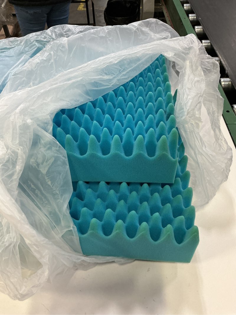 Condition photo showing As Is for Geiserailie 2 Pcs Egg Foam Pad Eggs Chair Cushion to Relieve Back Foam Christmas Seat Cushion Chair Accessories Pad for Office Recliner Wheelchair Home Car (Egg,Blue) 18 x 16 x 4 inches Egg-shaped Blue 2