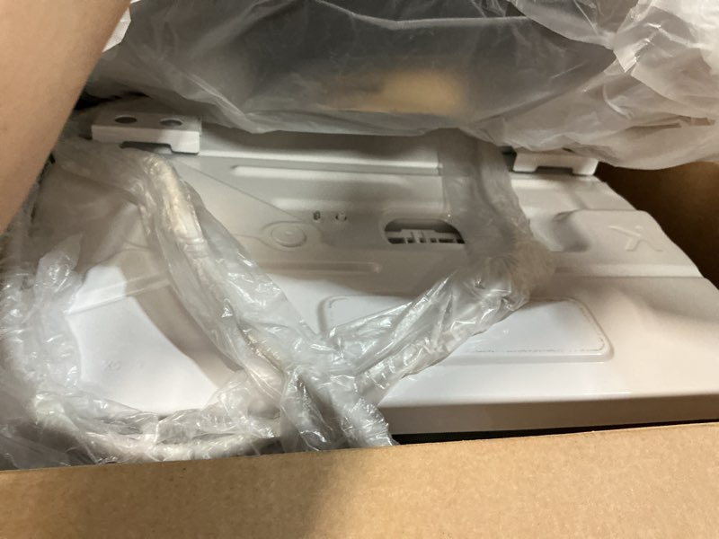 Condition photo showing As Is for amazon basics 5000-btu small window air conditioner, up to 150 sqf, window ac units with cool and fan functions, washable filter, adjustable window kit, intuitive mechanical controls, white white 5000 btu