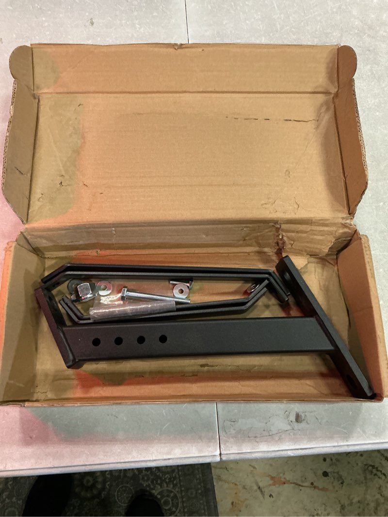 Condition photo showing As Is for lawn mower trailer hitch with chromed ball hitch 3,500 lbs (2"x3/4"x2") for cub cadet, husqvarna, huskee, craftsman and most conventional lawn mowers lawn mower trailer hitch with 2" ball hitch