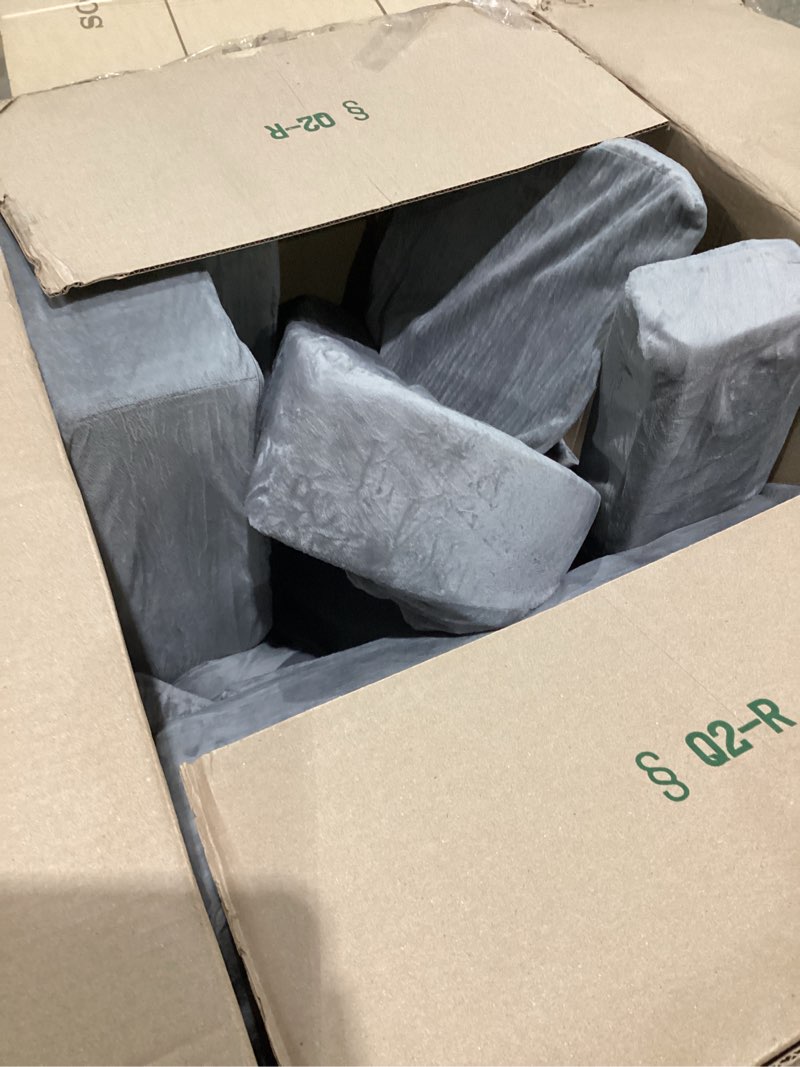 Condition photo showing As Is for Lunix LX15 14pcs Modular Kids Play Couch, Child Sectional Sofa, Fortplay Bedroom and Playroom Furniture for Toddlers, Convertible Foam and Floor Cushion for Boys and Girls, Gray Dark Gray