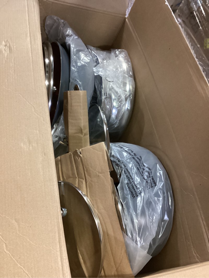 Condition photo showing Good Condition for Gotham Steel 12 Pc Ceramic Cookware Set Nonstick, Ceramic Pots and Pans Set Non Stick with Steamer for Cooking, Non Toxic PFOA PFOS Free, Ergonomic Stay Cool Handles, Oven & Dishwasher Safe, Copper 12 Piece Set