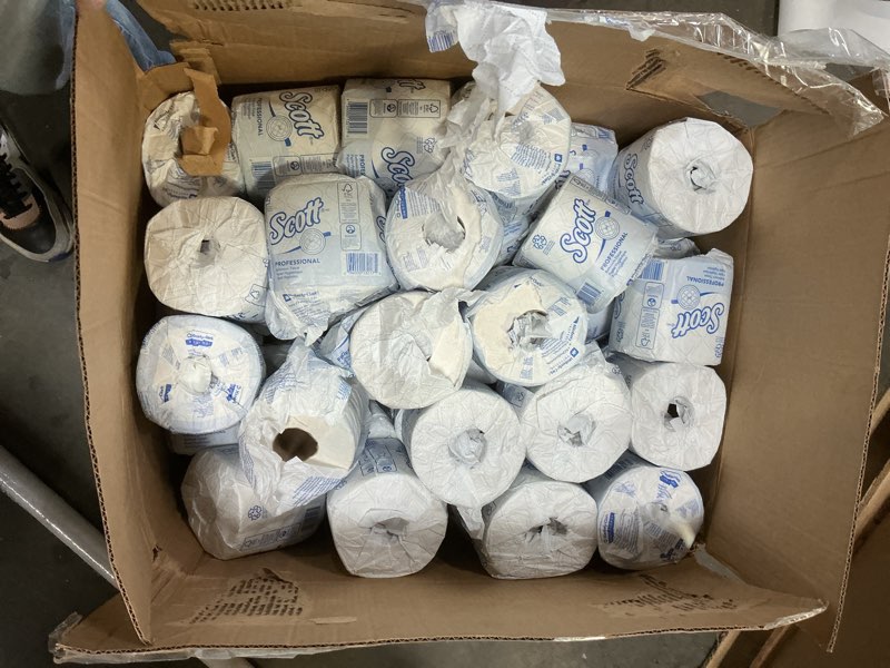 Condition photo showing Good Condition for Scott Professional 100% Recycled Fiber Standard Roll Bulk Toilet Paper (13217), 2-Ply, Elevated Design, White, Individually Wrapped (80 Rolls of 473 Sheets, 37,840 Sheet Total)