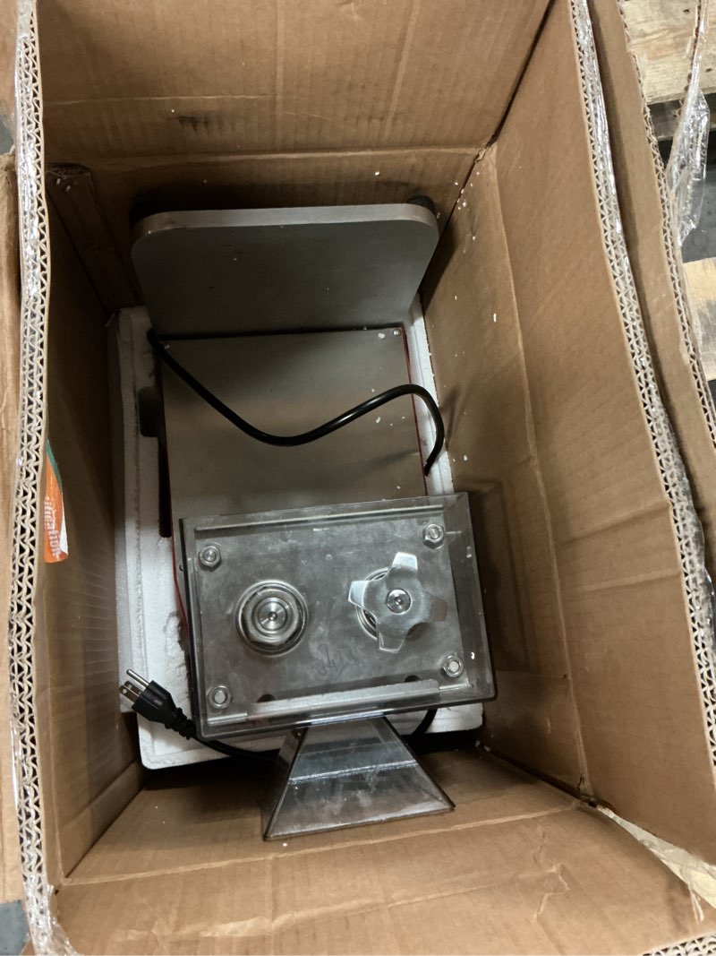 Condition photo showing As Is for Newhai 850W Meat Cutter Machine, Commercial Meat Cutting Machine 2.5mm Heavy Duty, Stainless Steel Meat Slicer Shredder Restaurant, for Boneless Meat Soft Vegetables (Meat thickness: 2.5mm)