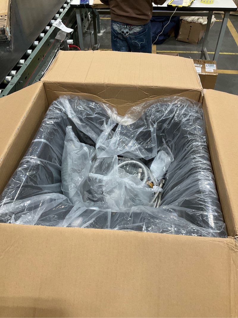 Condition photo showing New/Like New for Shampoo Bowl for Salons, Black ABS Plastic Shampoo Sink for Home, Easy to Clean and Install Salon Shampoo Bowls for Hair Stylist