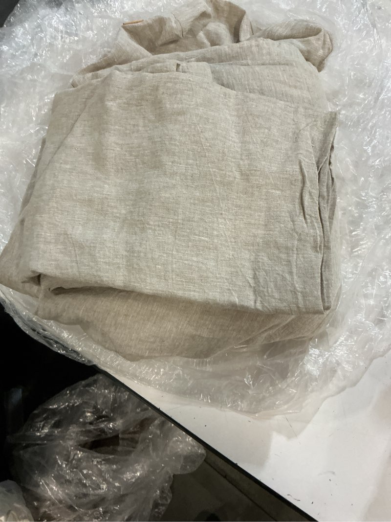 Condition photo showing Good Condition for quince european linen duvet cover set solid natural chambray  king/cal king