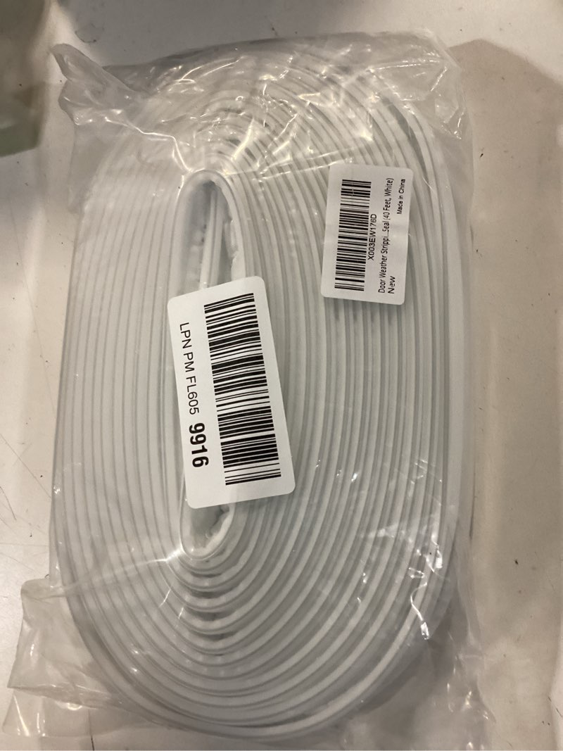 Condition photo showing New/Like New for 40FT Extra Long Kerf Weather Stripping Door Seal for Large Gaps and Easy Installation (White) 40 Feet White