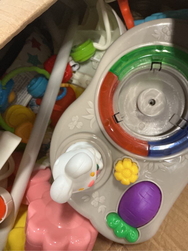 Condition photo showing Good Condition for dream on me zany 2-in-1 activity center and bouncer in star print