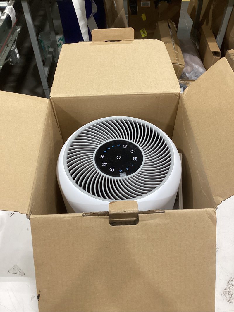 Condition photo showing As Is for levoit air purifier for home allergens pet hair in bedroom, covers up to 1073 ft² by 56w high torque motor, aham verifide, 3-in-1 filter with hepa sleep mode, remove dust smoke odor, core300-p, white white core 300-p 1pack