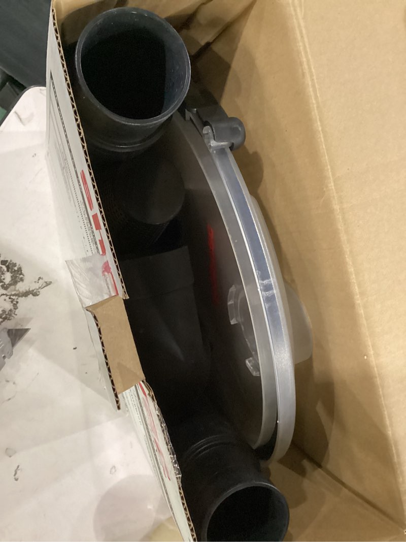 Condition photo showing Good Condition for shop-vac dust collector, portable dust collector for woodworking, fits 5 gallon bucket, easy disposal of dust & debris, elbow fittings, 2-1/2" hose and metal filter included