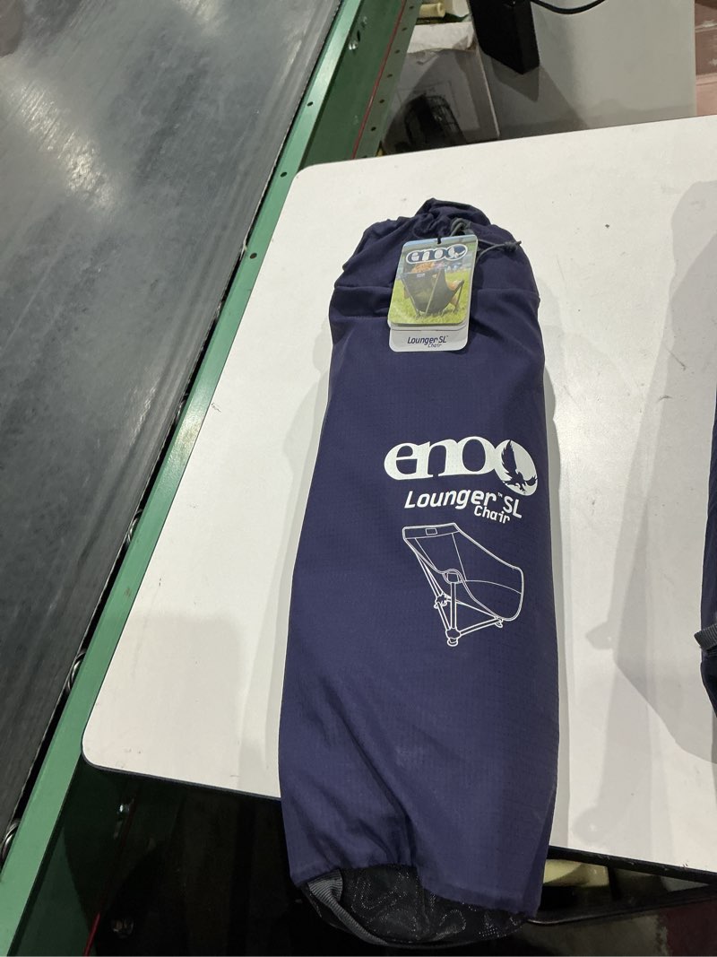 Condition photo showing As Is for eno lounger sl chair - lightweight portable outdoor hiking - navy