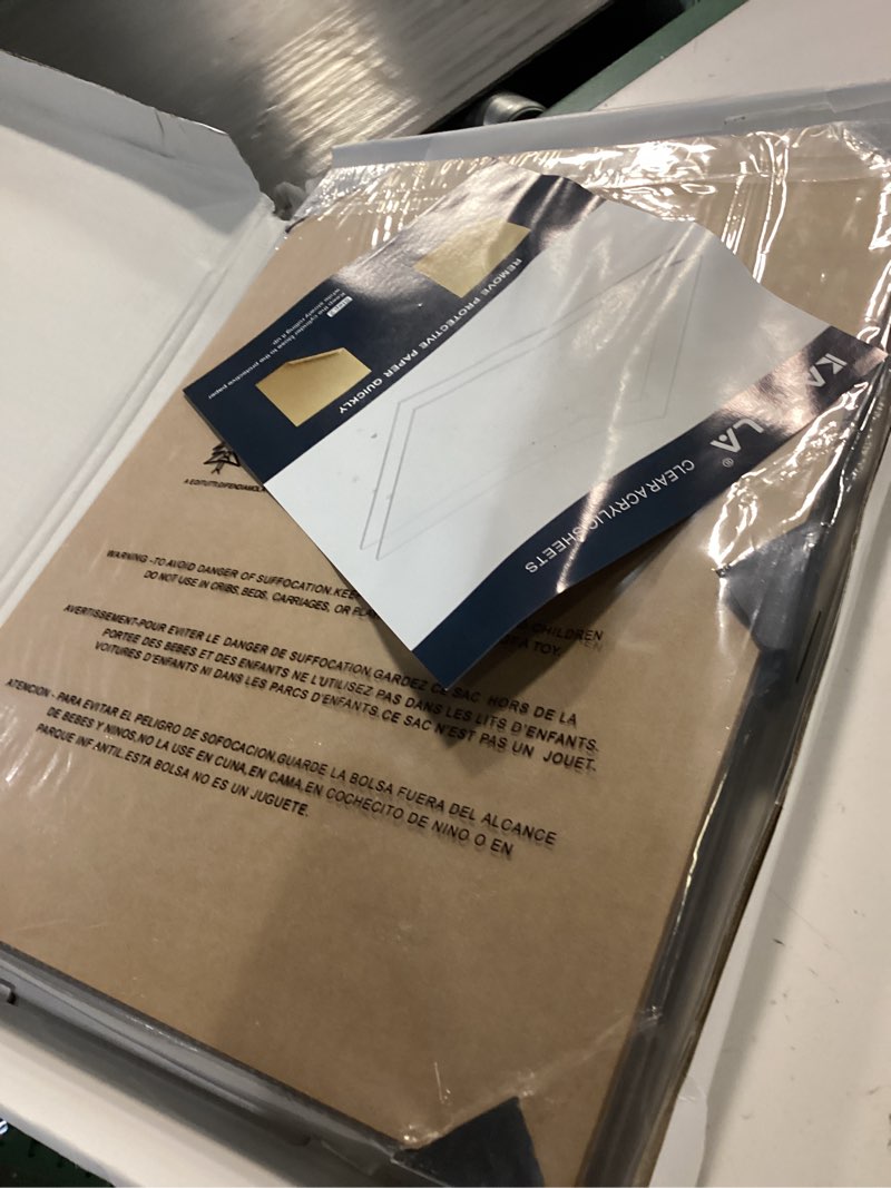 Condition photo showing As Is for kaitela pack of 10 clear acrylic sheets 12" x 16" cast plexiglass panel 1/8" thick (3mm) transparent plastic board for signage, craft, display projects, laser cutting, engraving 12" x 16", 1/8" thick 10