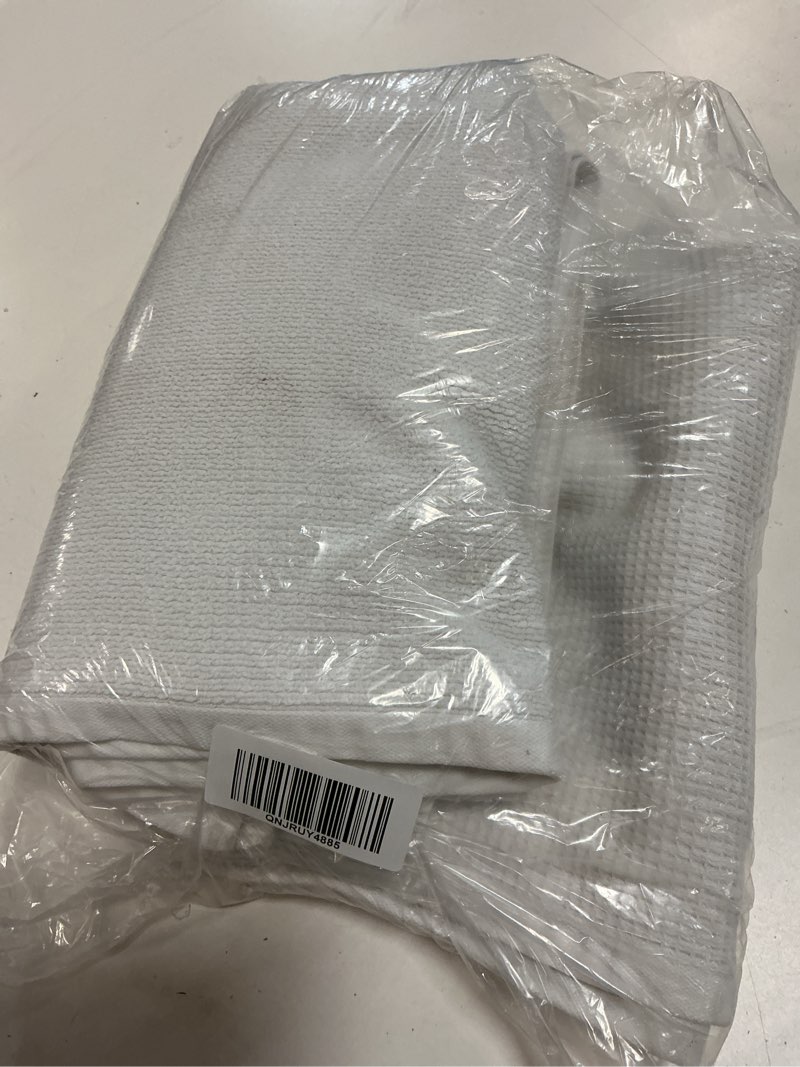 Condition photo showing As Is for turkish waffle terry bath towel (set of 2), one size, white